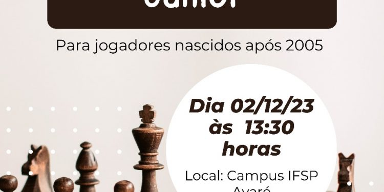 ESPORTE –  Xadrez Avareense realiza campeonato para adolescentes neste sábado,