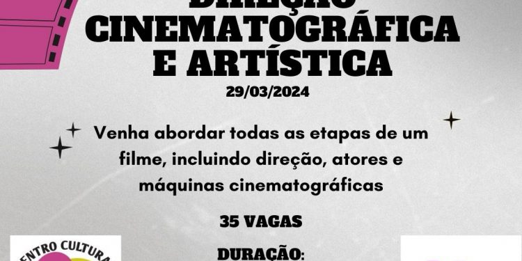 Centro Cultural recebe oficina gratuita de cinema no dia 29 de março