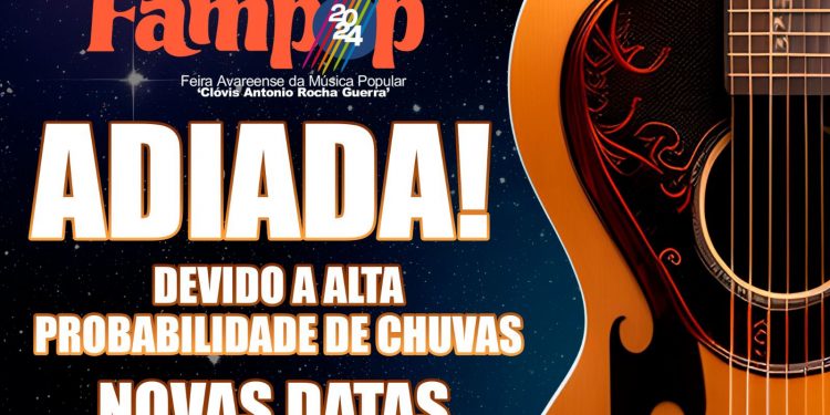 CULTURA –  41ª Fampop é transferida para novembro diante do risco de chuva