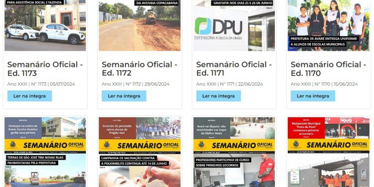 COMUNICAÇÃO – Semanário Oficial está de volta em sua versão on-line