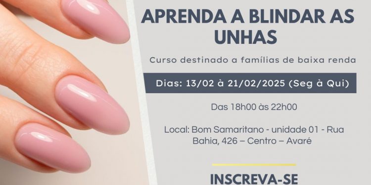 Blindagem de unha é tema de curso gratuito em Avaré