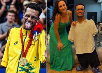 Gabrielzinho da natação apresenta namorada: ‘Resposta das minhas orações’