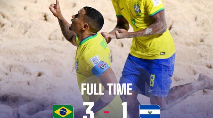 Brasil estreia com vitória no Mundial de Beach Soccer