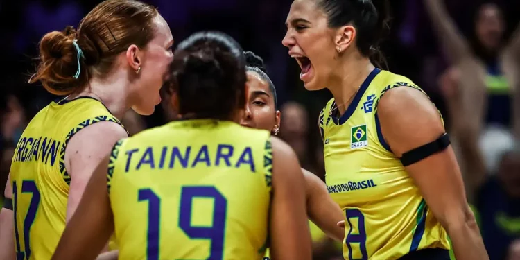 Brasil sofre, mas derrota Alemanha na Liga das Nações de vôlei