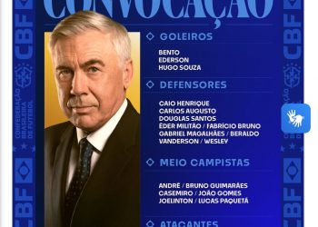 Carlo Ancelotti convoca seleção para amistosos contra Coreia e Japão