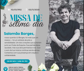 Missa de sétimo dia de Lô Borges será no sábado (8) em Santa Tereza