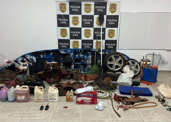 TAQUARITUBA. – Investigação da Polícia Civil resulta na apreensão de grande volume de produtos furtados