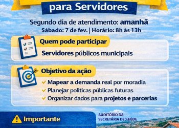 Prefeitura realiza pré-cadastro habitacional para servidores municipais; segundo dia da ação acontece amanhã (7)