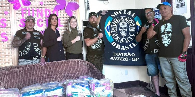 INSANOS MOTO CLUBE ENTREGA MAIS DE 400 QUILOS DE ALIMENTOS AO FUNDO SOCIAL DE AVARÉ