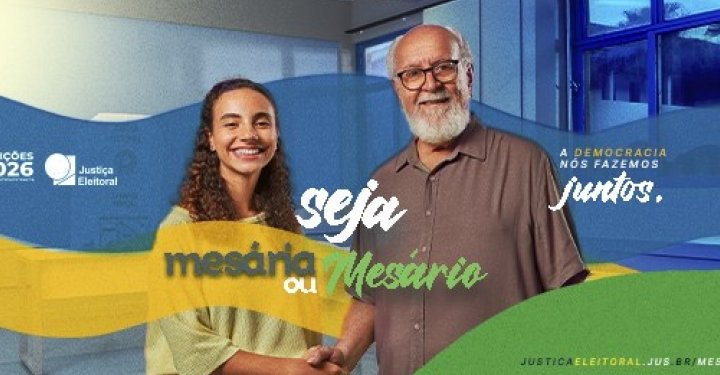 Eleições 2026: Justiça Eleitoral convoca voluntários para atuarem como mesários