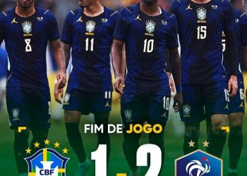 Com Vini Jr apagado e um a mais, Brasil perde para a França por 2 a 1