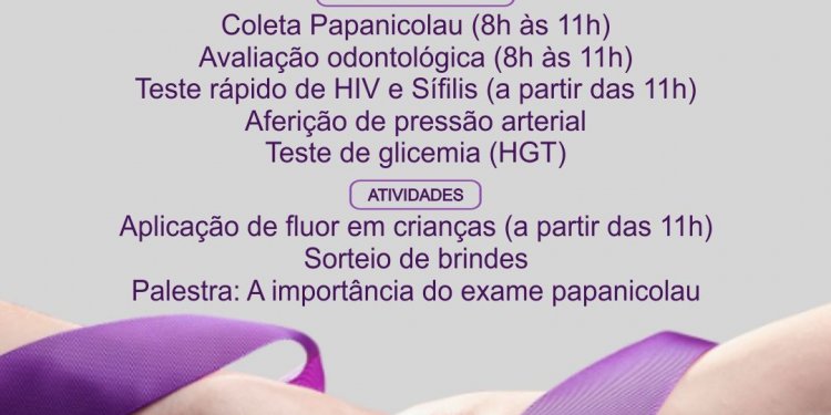 *Março Lilás” promove saúde, prevenção e cuidado para mulheres do Brasil Novo