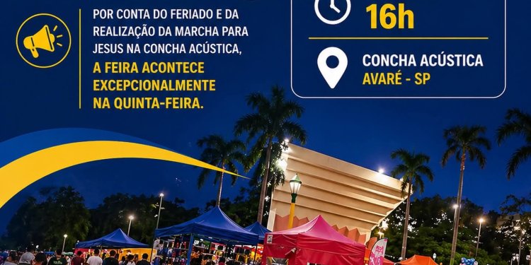 Feira da Lua tem data alterada nesta semana e será realizada na quinta-feira, 30 de abril
