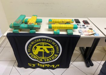 FORÇA TÁTICA PRENDE DUPLA E APREENDE QUASE 13 KG DE MACONHA EM AVARÉ