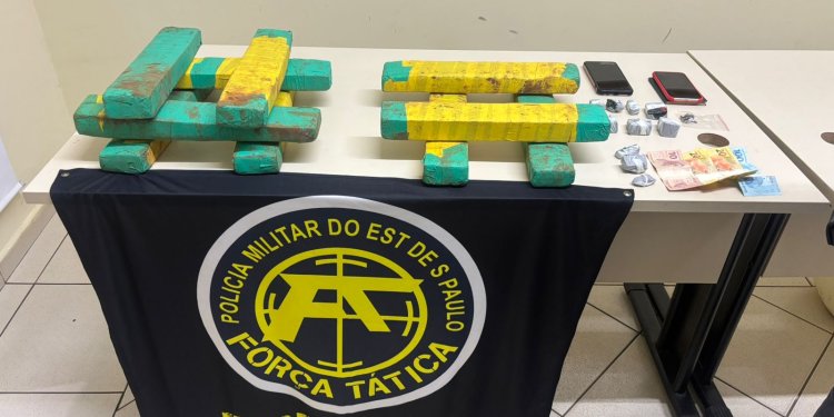 FORÇA TÁTICA PRENDE DUPLA E APREENDE QUASE 13 KG DE MACONHA EM AVARÉ