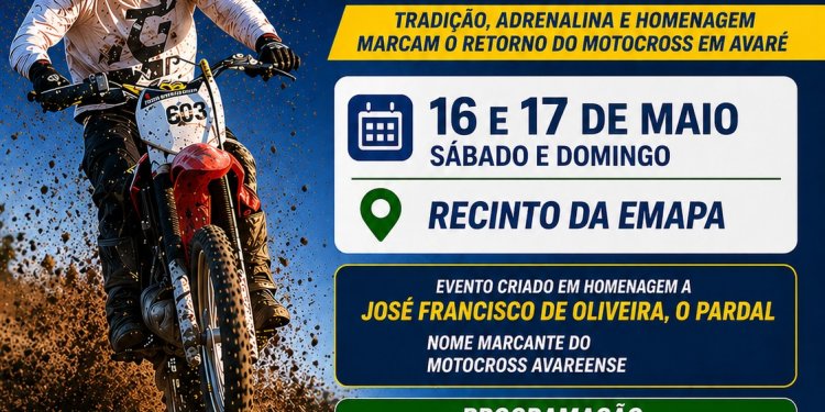 Velocross Avaré 2026 resgata tradição do motocross e reúne pilotos no 3º Encontro Entre Amigos