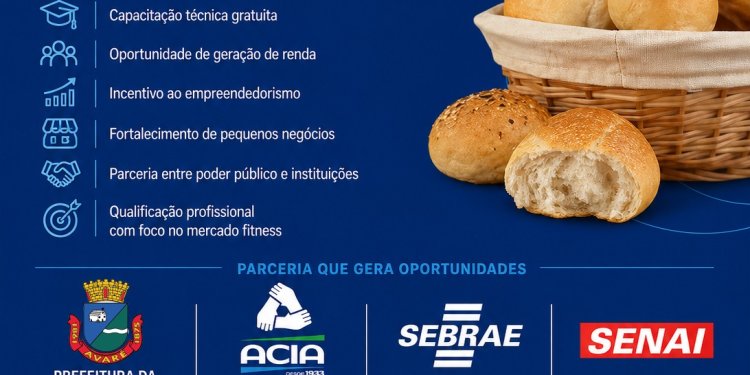 *Curso gratuito fortalece geração de emprego e renda com capacitação em panificação fitness*