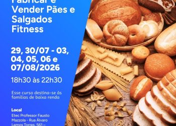 *INDÚSTRIA E COMÉRCIO* *Curso de fabricação de pães e salgados fitness está com inscrições abertas*
