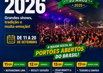 Prefeito Roberto Araujo anuncia atrações da maior festa de portões abertos do Brasil e confirma EMAPA histórica em setembro*